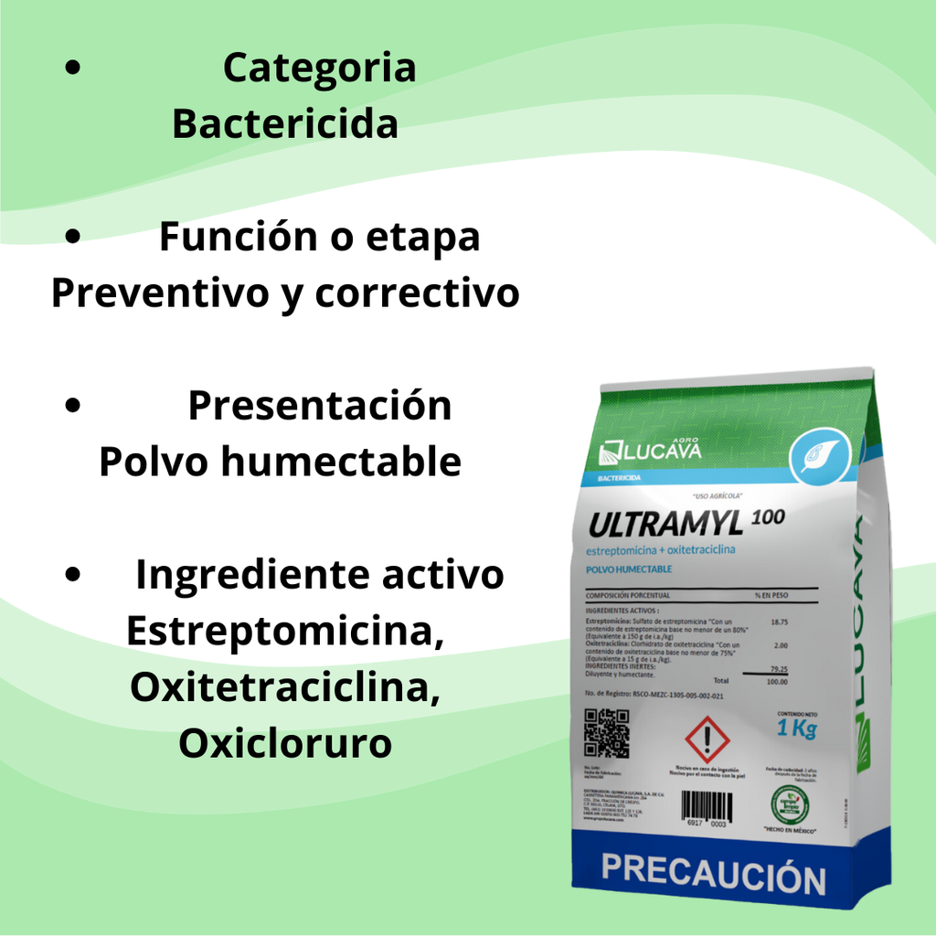 ULTRAMYL 100(ESTREPTOMICINAYOXITETRACICLINA) 1KG