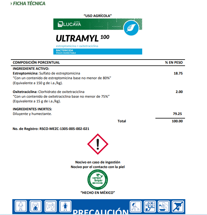 ULTRAMYL 100(ESTREPTOMICINAYOXITETRACICLINA) 1KG