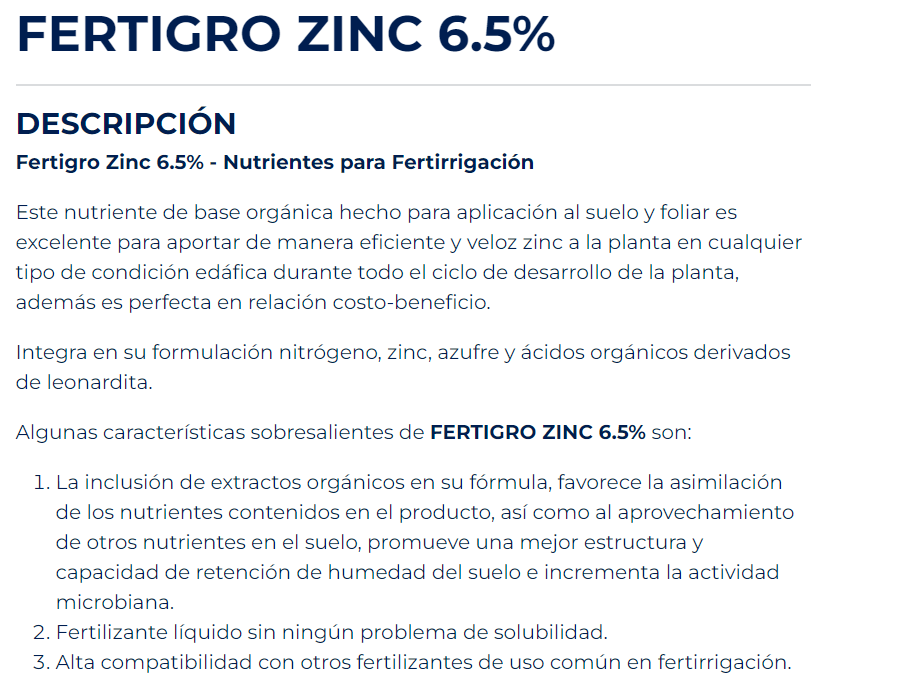 FERTIGRO ZINC 20 LT