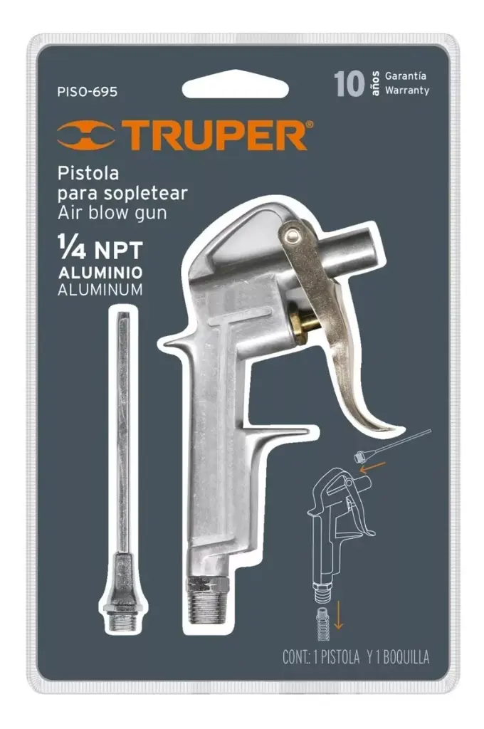PISTOLA PAR SOPLETEAR ON EXTENCION DE 4 TRUPER (PISO-695)