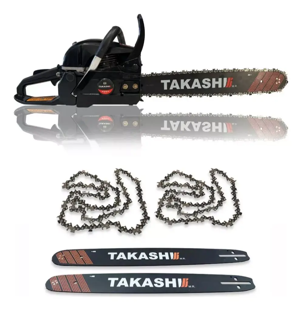 MOTOSIERRA TAKASHI 58 CC CON 2 BARRAS Y CADENA DE 20 PULG