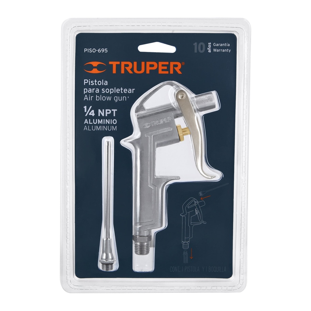 PISTOLA PAR SOPLETEAR ON EXTENCION DE 4 TRUPER (PISO-695)