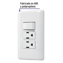 PLACA ARMADA CONTACTO E INTERRUPOR SENCILLO VOLTECK BASI (PA-APCO-B)