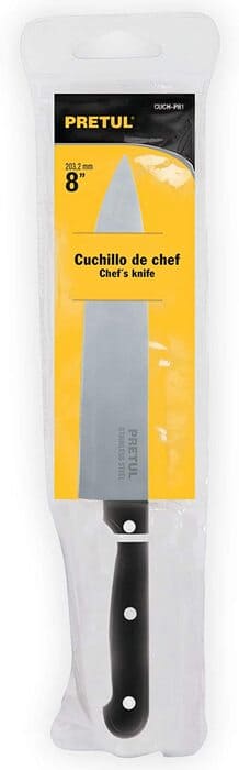 CUCHILLO CHEF 8" MANGO PLASTICO PRETUL
