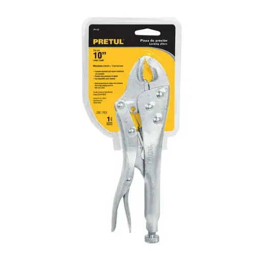 [7501206643587] PINZA PRESION 10" MORDAZA CURVA PRETUL (PP-10C)