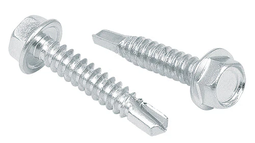 [PPBA14X1] PIJA CABEZA HEXAGONAL GALVANIZADO PUNTA DE BROCA CON ARANDELA ENSAMBLADA 1/4 X 1