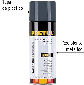 [7506240668008] PINTURA EN AREOSOL,GRIS OBSCURO PRETUL (PA-GO-P)